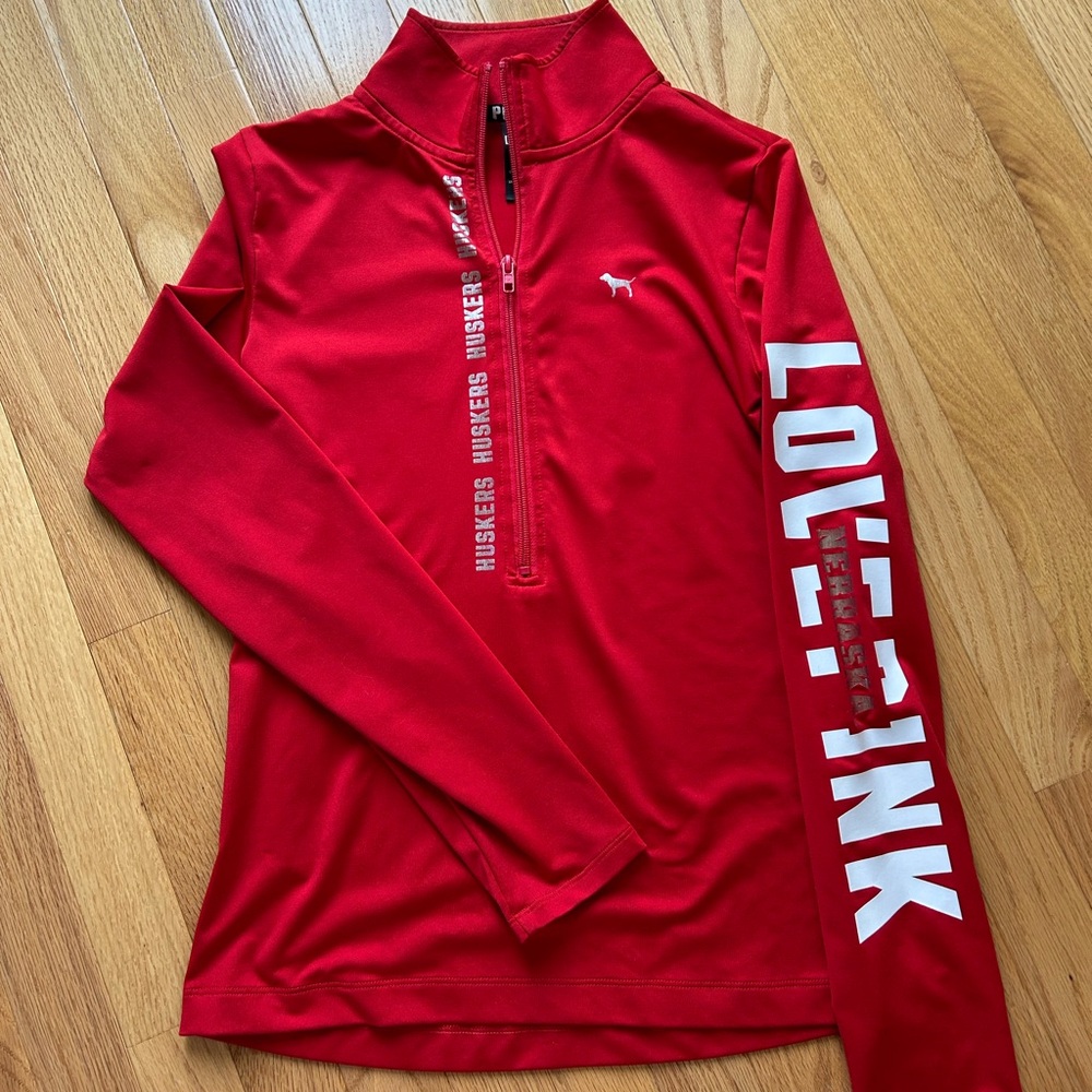 PINK Nebraska Quarter Zip
